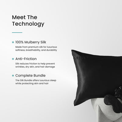 22mm Silk Pillowcase Set - Hair & Skin Care Bundle