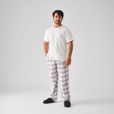 Men's Flannel Pyjama Bottoms - Soft Cotton Lounge Pants