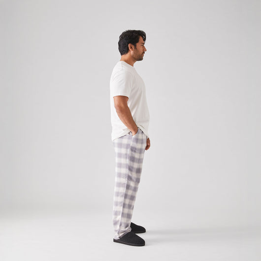 Men's Flannel Pyjama Bottoms - Soft Cotton Lounge Pants