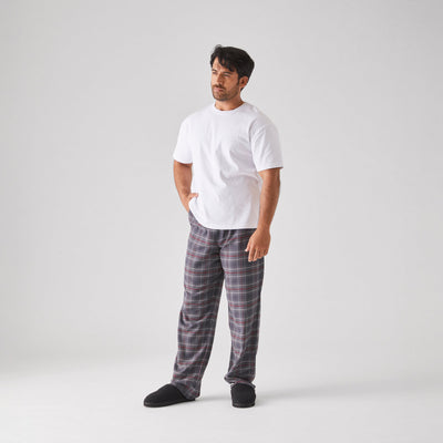 Men's Flannel Pyjama Bottoms - Soft Cotton Lounge Pants