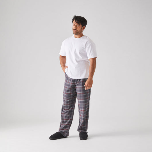 Men's Flannel Pyjama Bottoms - Soft Cotton Lounge Pants