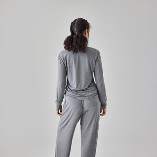 Cooling Henley Lounge Shirt - Soft Temperature Regulating Top