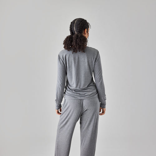 Cooling Henley Lounge Shirt - Soft Temperature Regulating Top